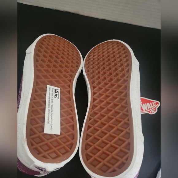 Vans Purple Low-Top Sneakers Glitter Finish - Picture 6 of 7
